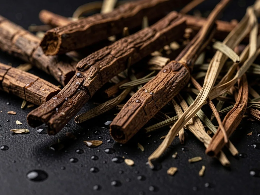 Macro photograph of raw botanical ingredients